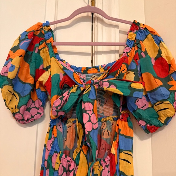 FARM Rio Fruit Landscape Cotton Blend Midi Dress - Picture 3 of 10